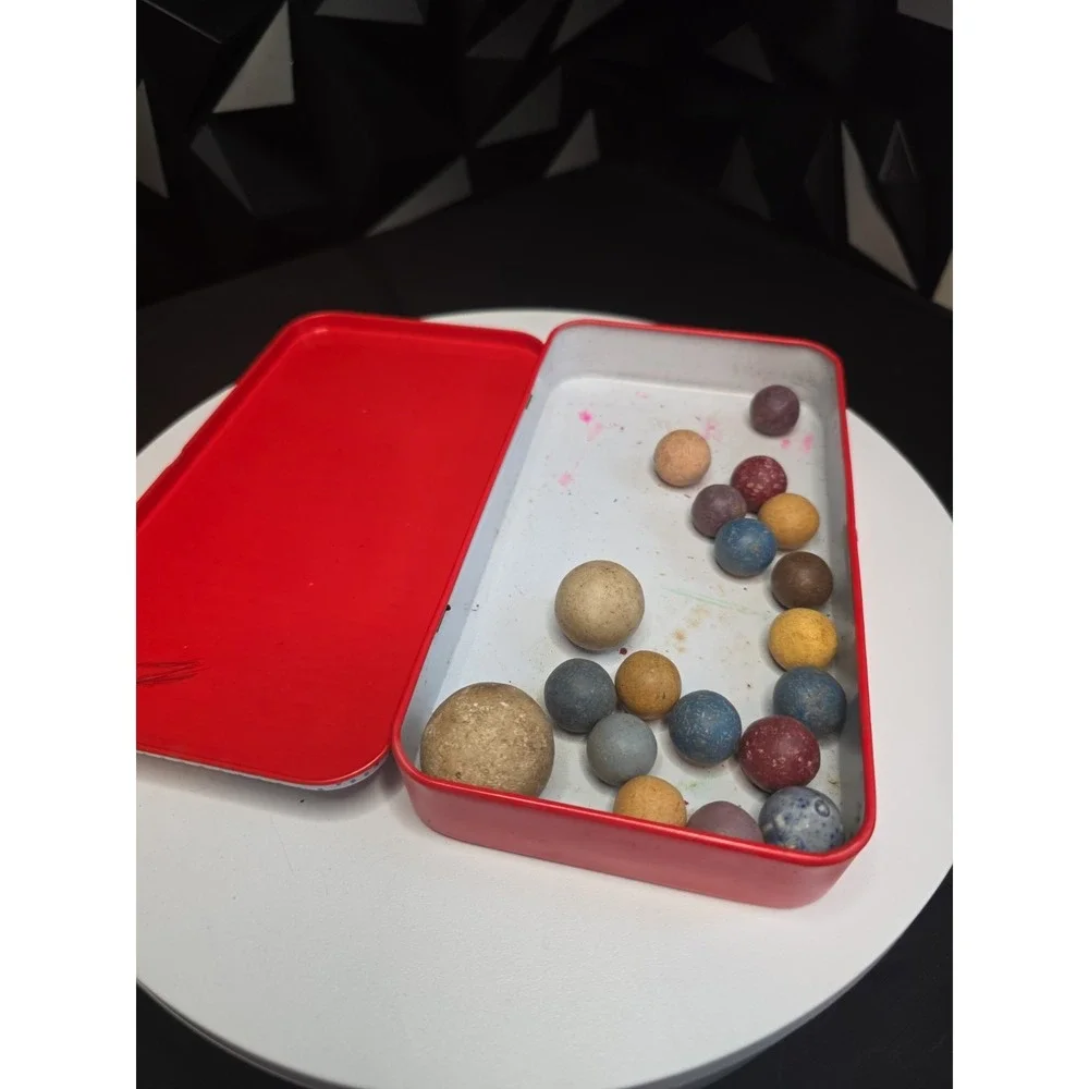 Civil War era clay marbles colors lot of 19
